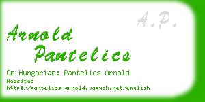 arnold pantelics business card